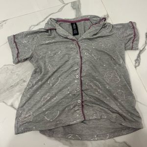 grey pj shirt, super comfy and cute